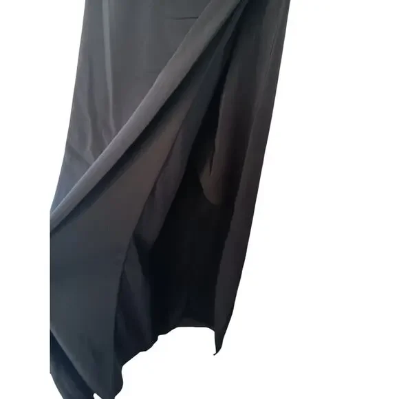 New with Tags Mac Duggal Black One Shoulder Feather Trim Gown Formal Dress Size6 - Picture 9 of 16